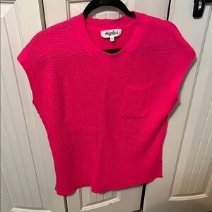 Haptics Pink Knit Sleeveless Sweater